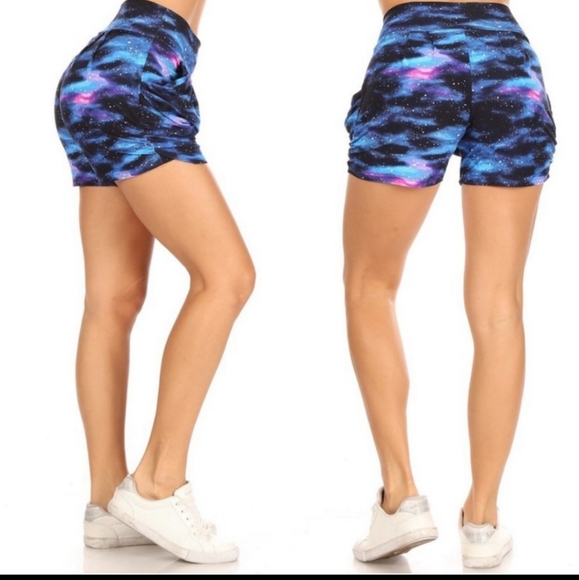 Galaxy butter-soft pocket summer, spring casual comfy women's shorts. - Picture 3 of 4